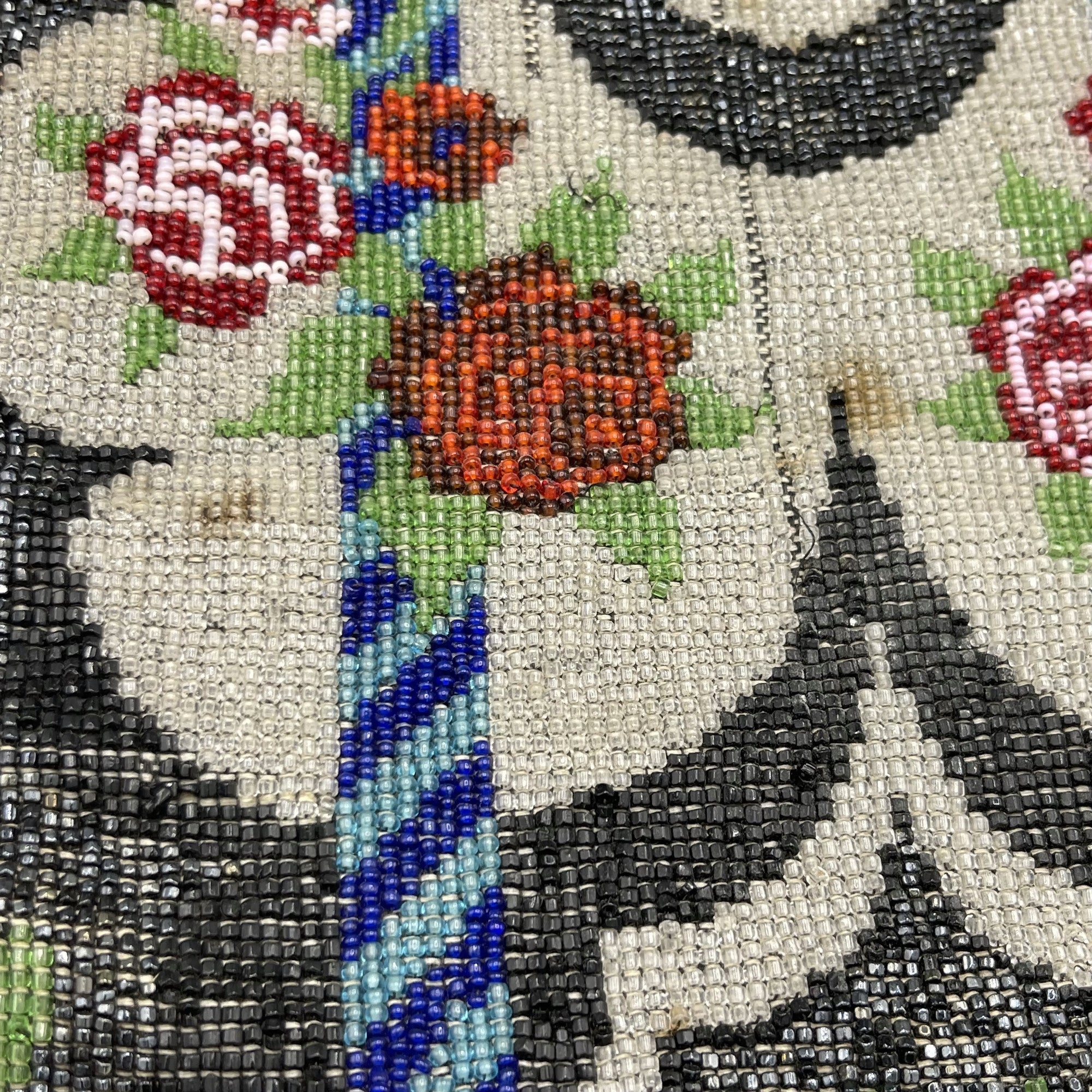 Antique Floral Victorian Beaded Purse