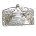 Vintage Clear Carved Lucite Rhinestone Clutch Purse