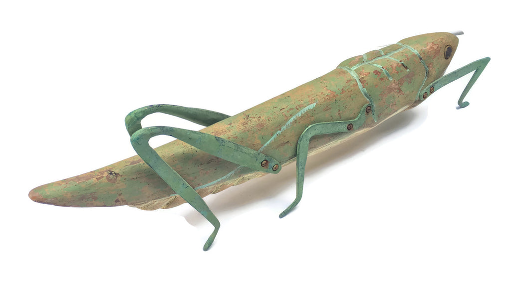 Vintage Wood & Metal Figural Grasshopper – Long Beach Antique Mall