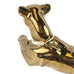 Vintage 1960’s Gold Tone Ceramic Reclining Panther Figurine