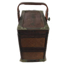 Vintage Chinese Wicker & Bamboo Wedding Stacking 3 Tier Basket