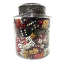 Antique Glass Canister Full Of Dice