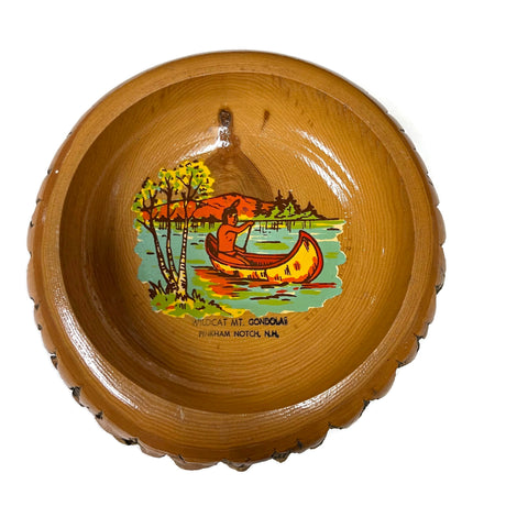 Vintage Wooden Wildcat Mt. Ashtray