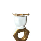 Vintage Pair of White Glass Candle Sticks