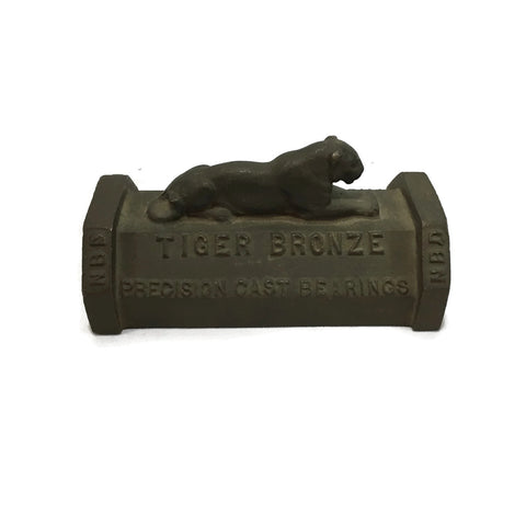 Vintage American Brake Shoe Company Bronze Metal Tiger Advertising