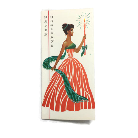 Vintage Black Americana African American Holiday Greeting Card