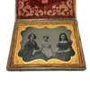 Large Antique Tinted Ambrotype Of A Female Family