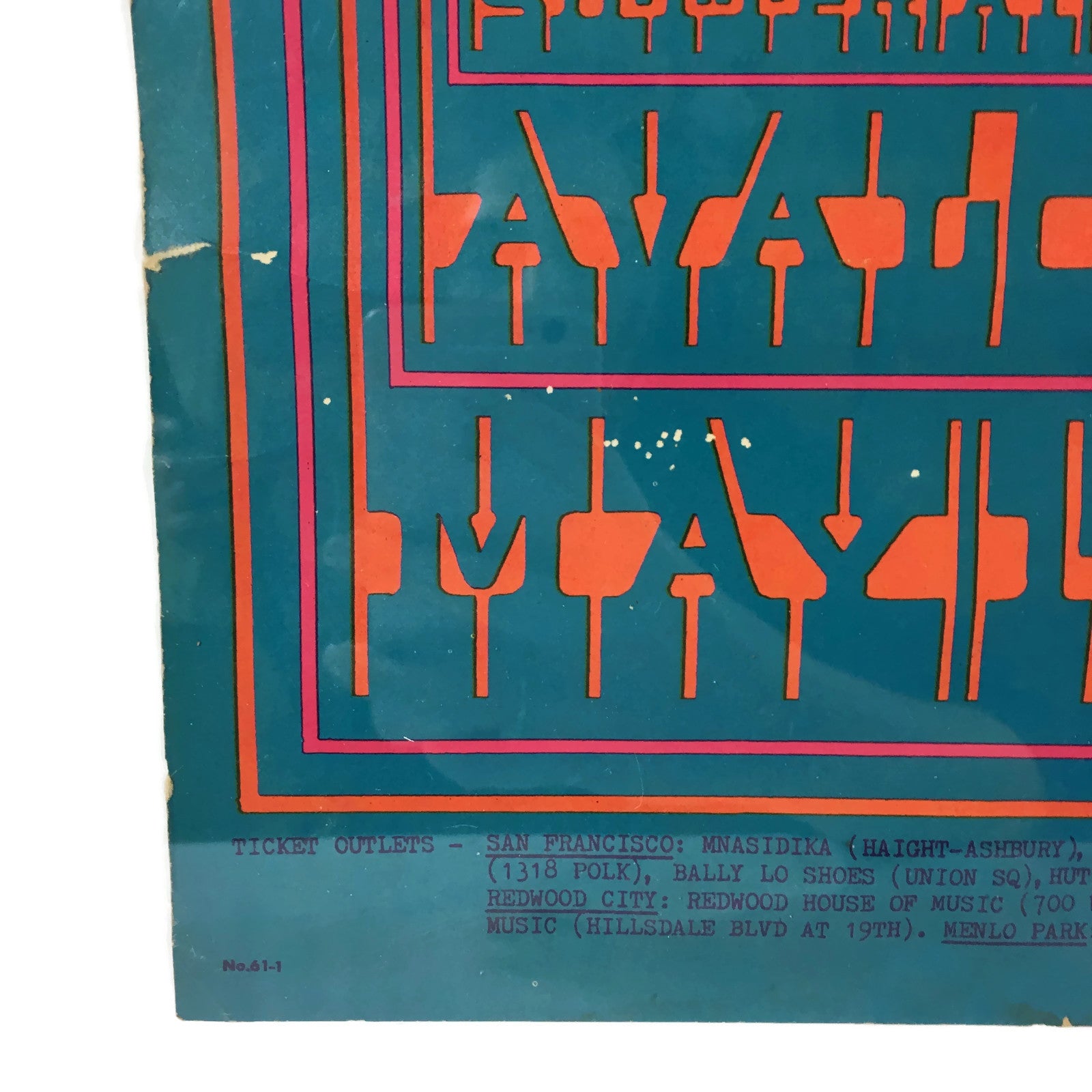 Vintage 1967 Family Dog #61-1 The Doors Avalon Ballroom Poster