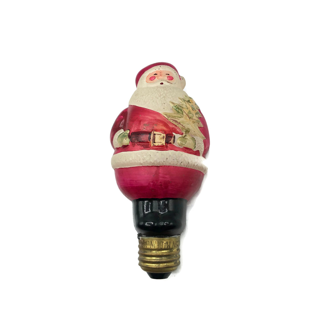 Vintage Santa Light Bulb