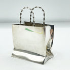 Vintage Hand Made Cartier Sterling Silver Mini Shopping Bag Pen Holder