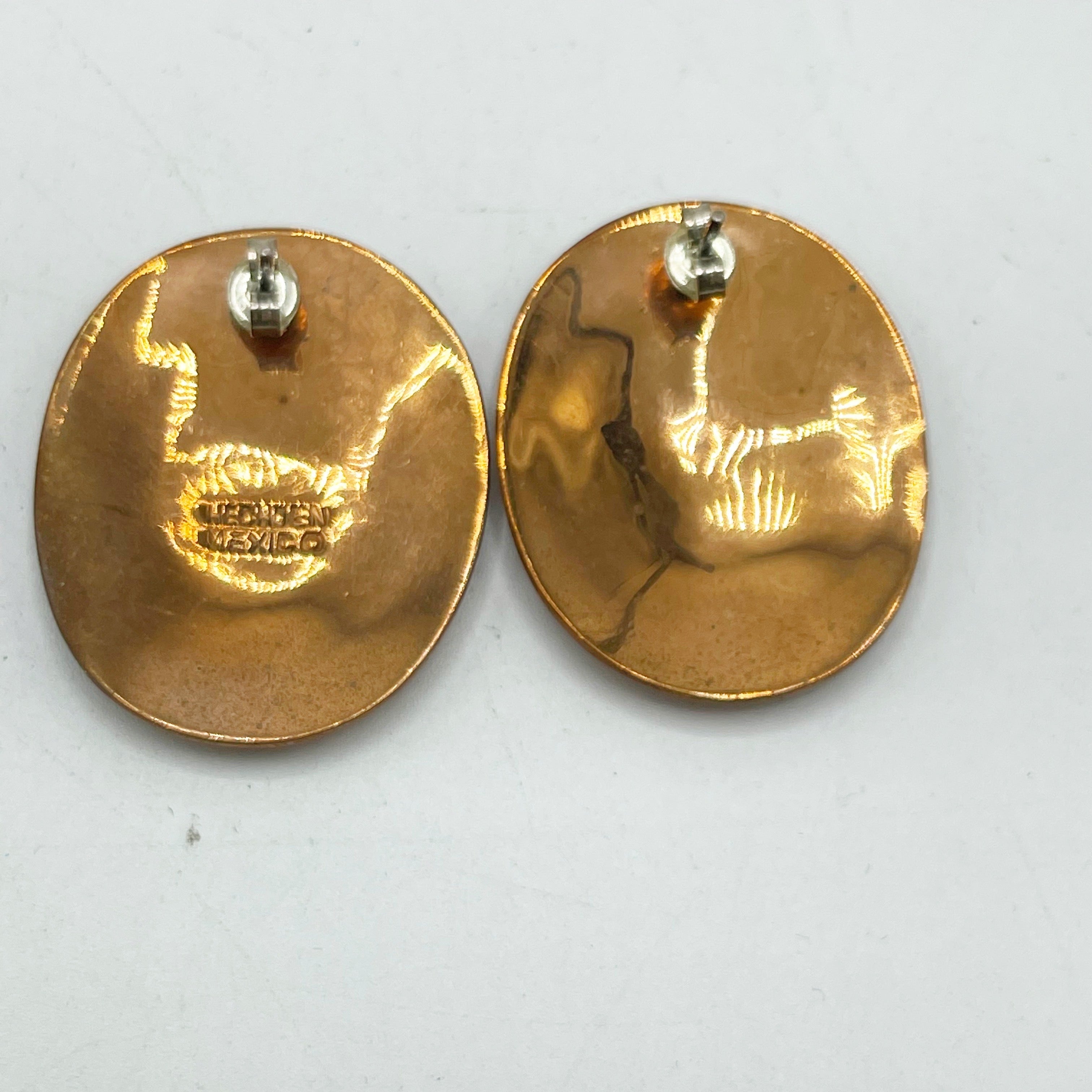 Vintage Copper Brass & Sterling Silver Bear Claw Motif