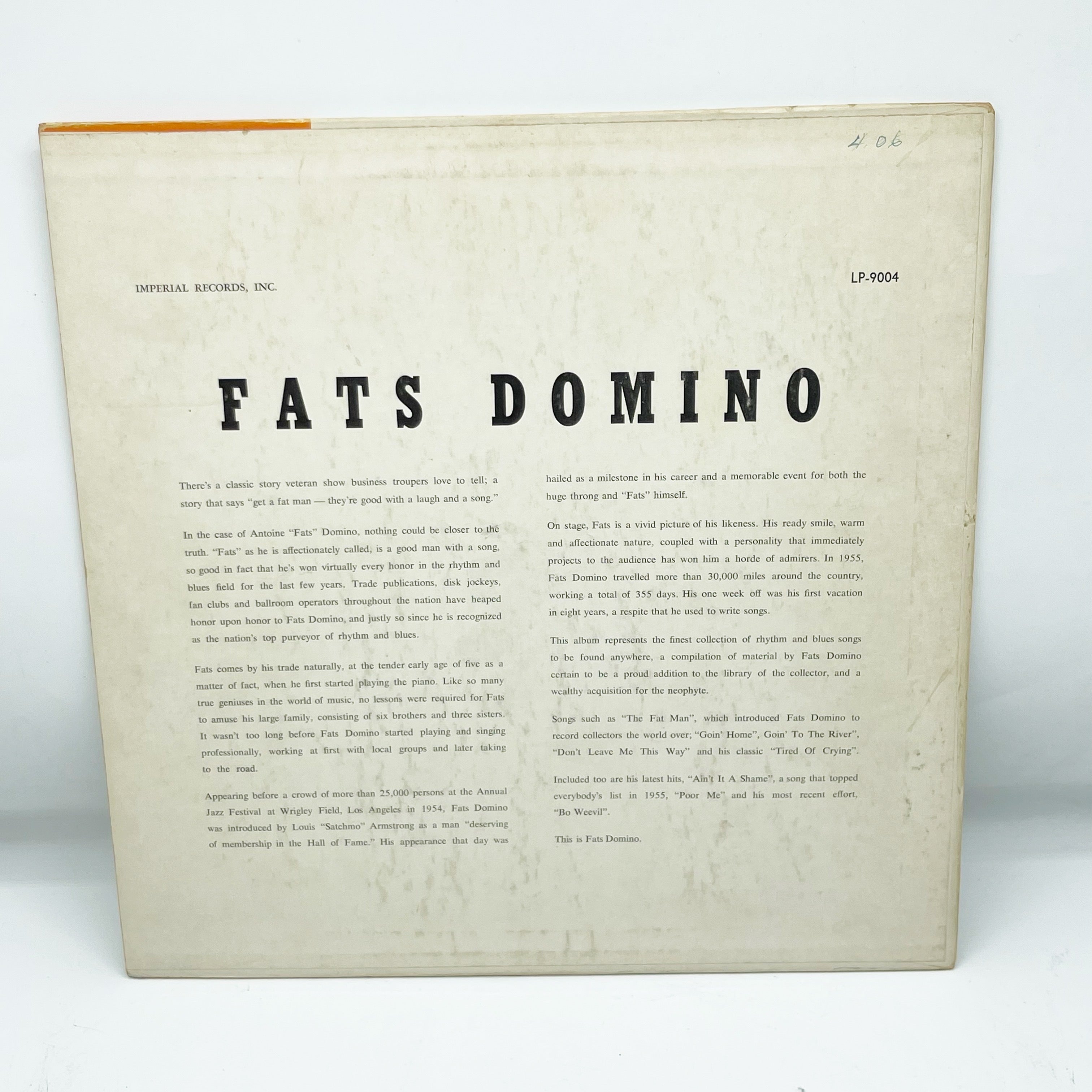 Vintage Rock and Rollin’ With Fats Domino 1956 Record