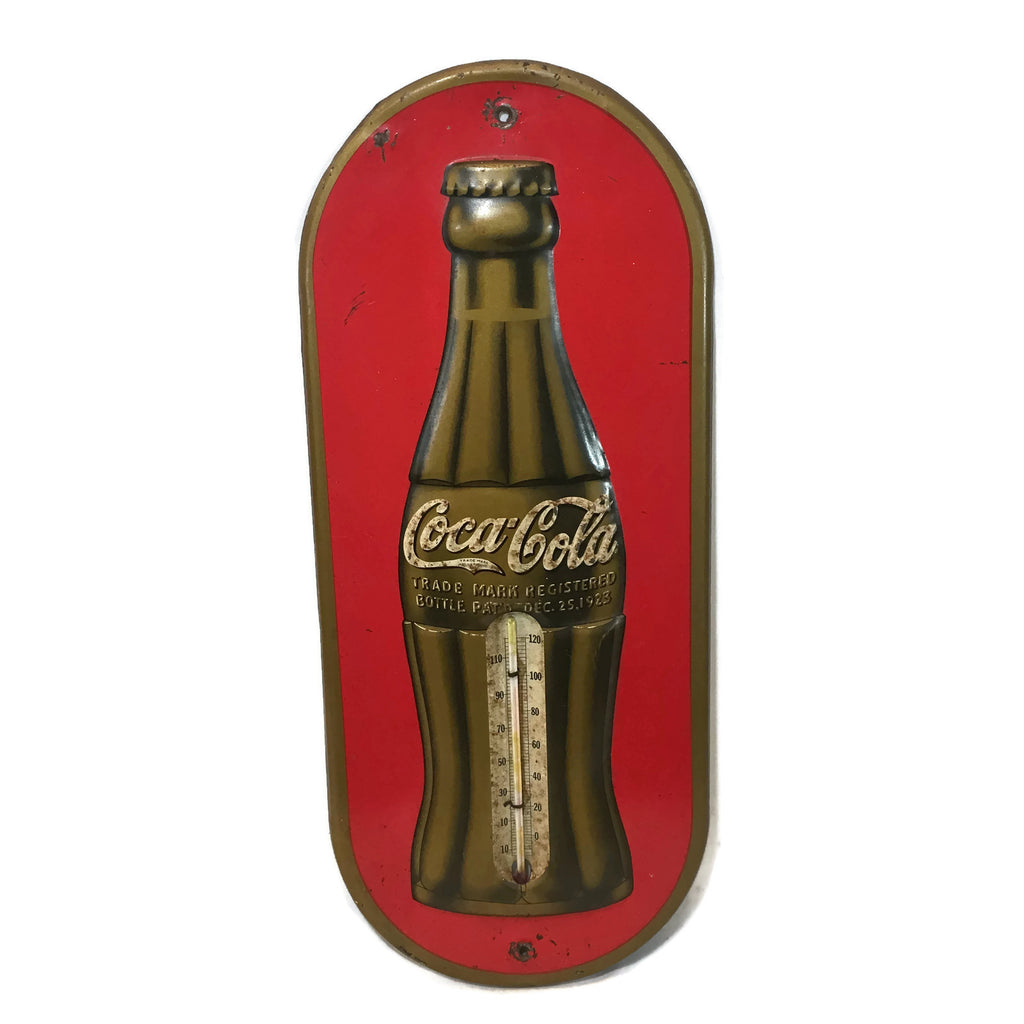 Vintage Rare Christmas 1923 Coca-Cola Bottle Thermometer