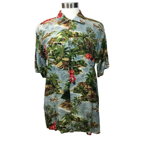 Vintage Luau Sportswear Rayon Hawaiian Shirt