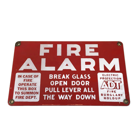 Vintage Porcelain Fire Sign