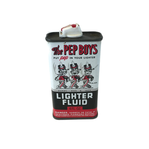 Vintage Pep Boys Lighter Fluid Tin