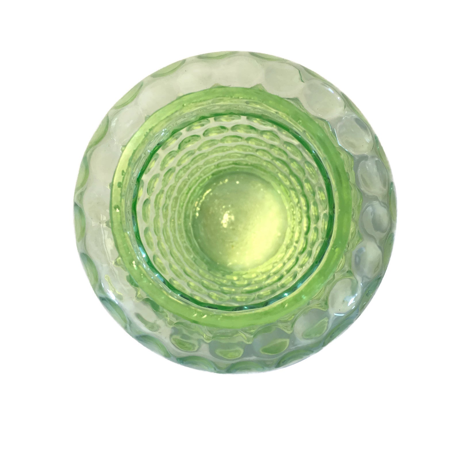 Vintage Green Vaseline Glass Cocktail Shaker
