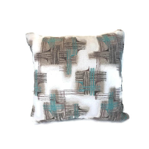 Mid Century Modern Barkcloth Pillow