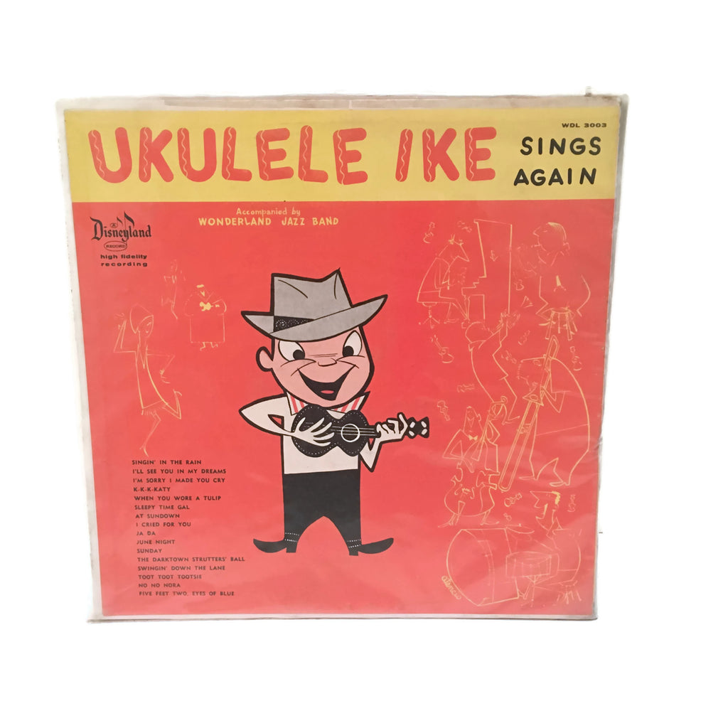 Rare Vintage 1958 Cliff Edward Disneyland Ukulele Ike Record LP