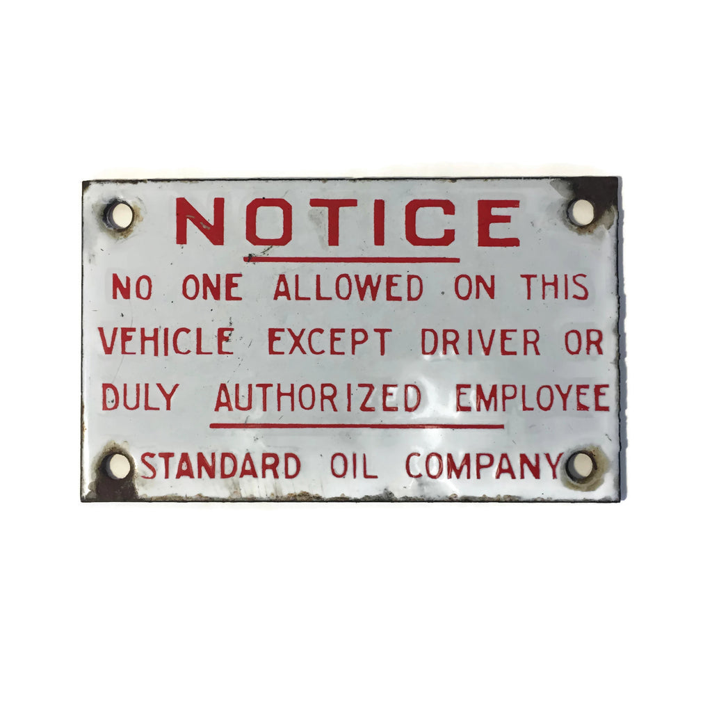 Vintage Standard Oil Company Porcelain Sign