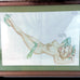Vintage Framed Nude Vargas Pin Up Girl Print Ad