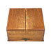 Vintage Slant Top Oak Box With Drawer