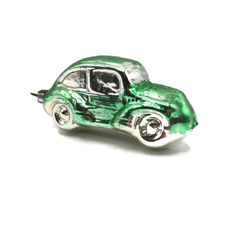 Vintage Volkswagen Beetle Green Glass German Christmas Ornament
