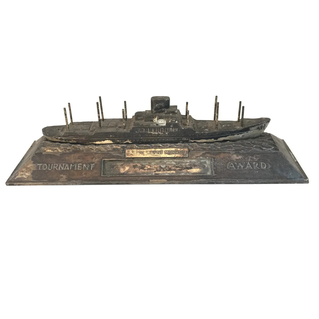 Vintage USS Monroe  Ship Tournament Award (Served in WW2)