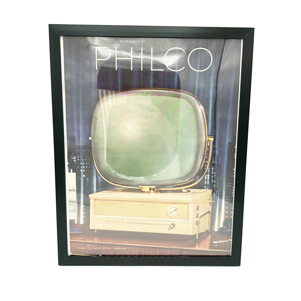 Framed Original Philco Television Advertisement