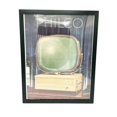 Framed Original Philco Television Advertisement