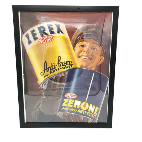 Framed Original Dupont Zeron Anti-freeze Advertisement