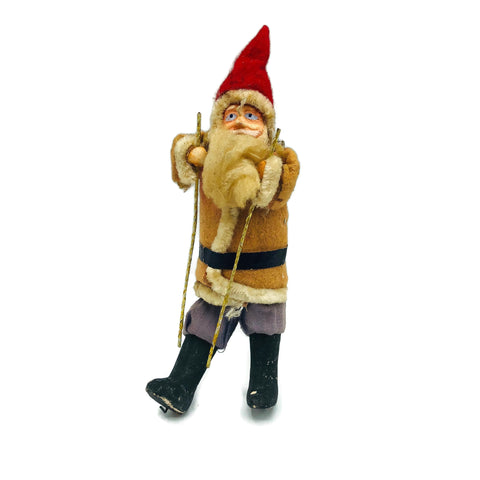 Vintage 1930’s Chalk Ware Santa With Porcelain Boots