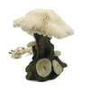 Vintage 1960's Mushroom Wood & Coral Light