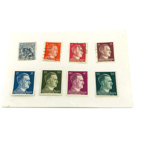Vintage Lot of 8 1930's 1940's Hitler Postage Stamps