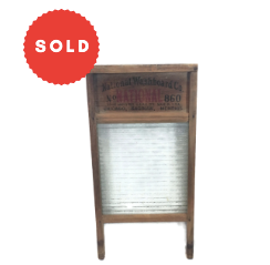 Vintage National Washboard Company Glass Wash Board