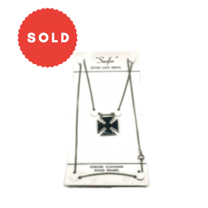 Vintage New Old Stock 1960’s Surfer Cross Necklace