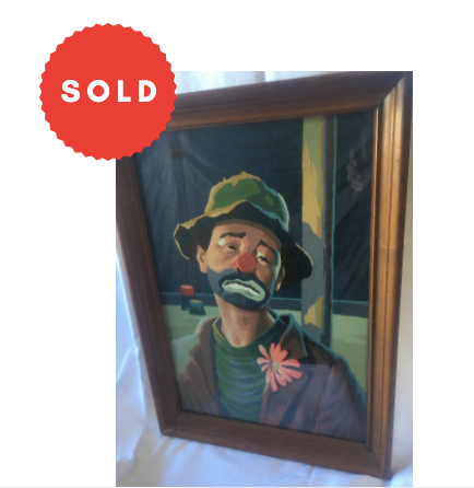 Paint By Numbers Sad Clown Painting