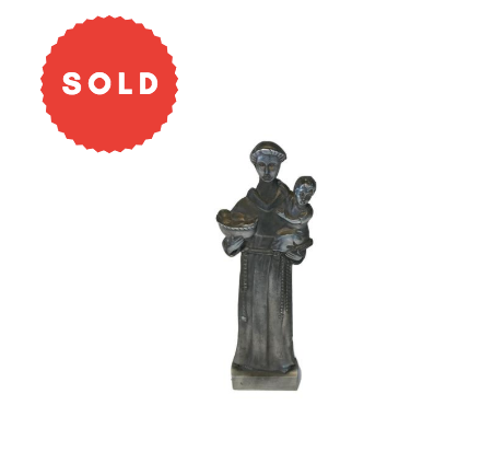 Cast Steel Statue Of St. Anthony (Finder of The Lost Articles)