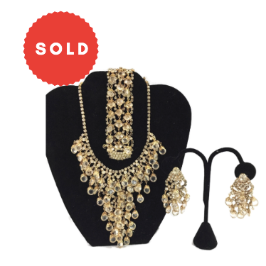 Gorgeous Juliana Crystal Run Way Necklace, Bracelet, & Earring Set