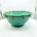 Vintage 14” Bauer Footed 1930’s Punch Bowl W/ 12 Cups