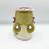 Vintage Pink Hat Female Head Vase