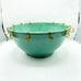 Vintage 14” Bauer Footed 1930’s Punch Bowl W/ 12 Cups
