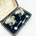 Vintage English Sterling Silver Salts & Spoons  In Box
