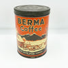 Vintage 1925 Berma Coffee Can With Litho Graphics