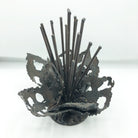 Vintage Brutalist Cattail Sculpture