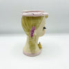 Vintage Pink Hat Female Head Vase